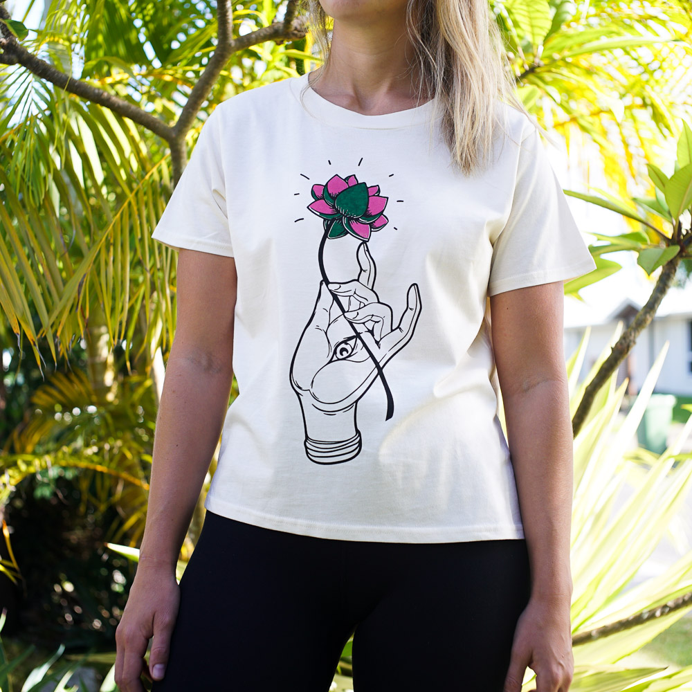inner orbit yoga mudra womens t-shirt front