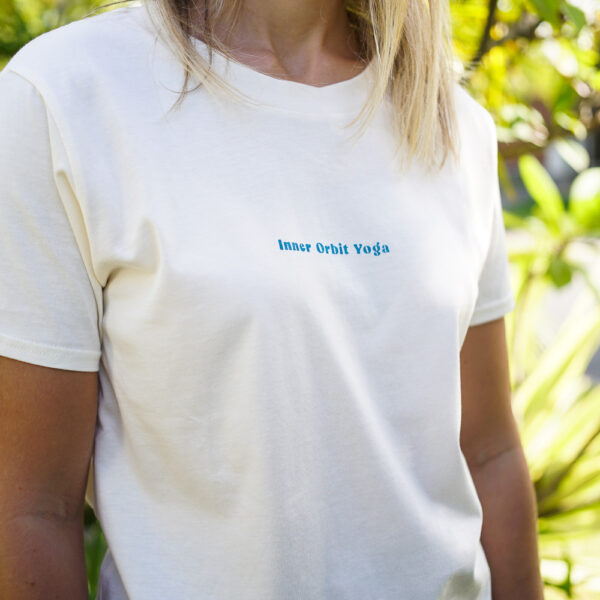 inner orbit yoga logo womens t-shirt front